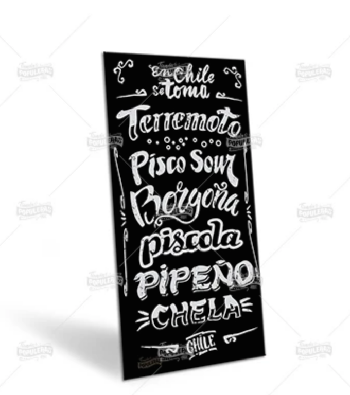 CARTEL CHICO EN CHILE SE TOMA B/N (35 x 18)