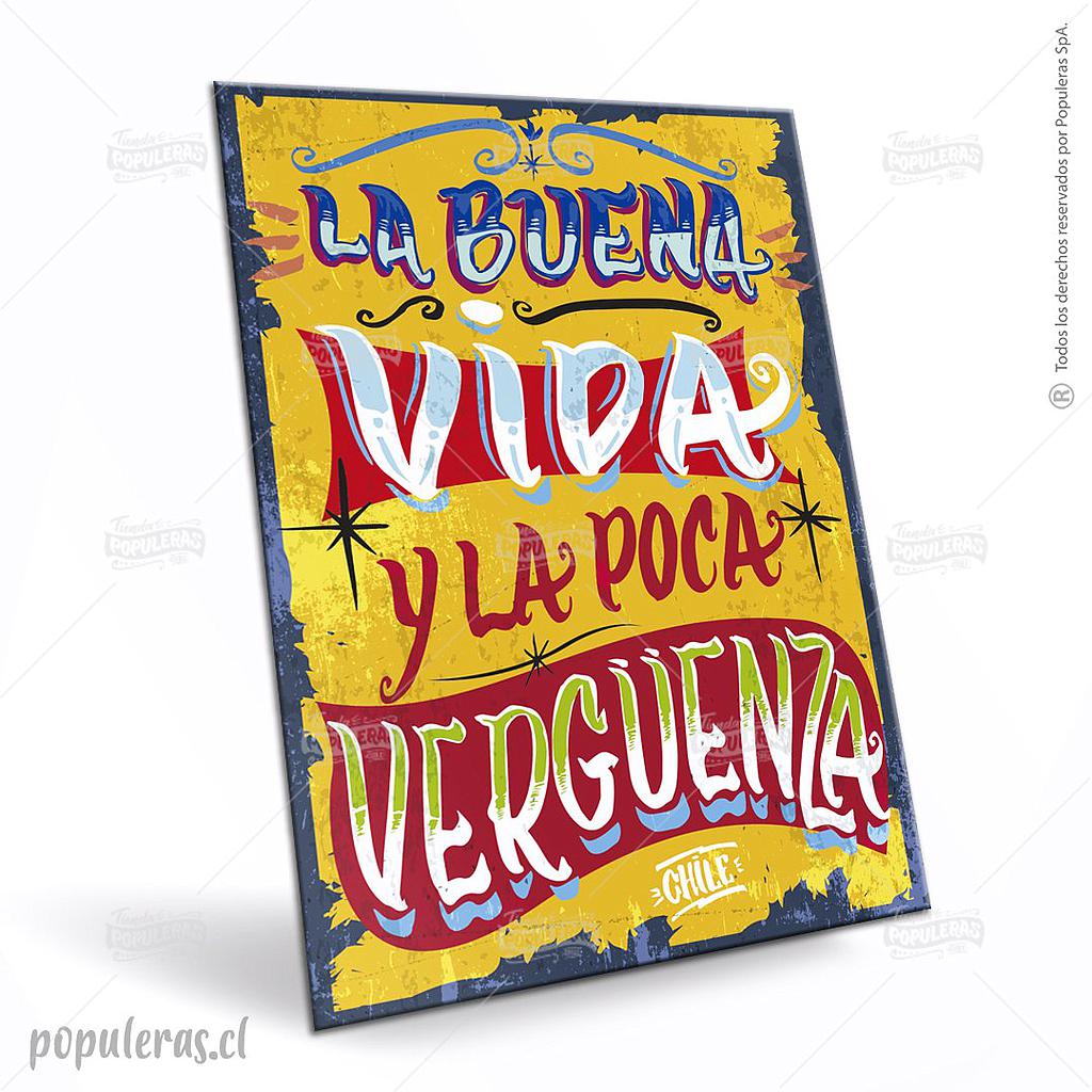 CARTEL GRANDE LA BUENA VIDA (35 x 25)