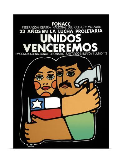 AFICHE MEDIANO UNIDOS VENCEREMOS (30x50)