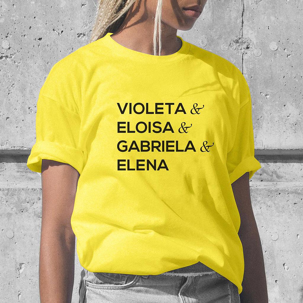 POLERA VIOLETA &amp; ELOISA &amp; GABRIELA &amp; ELENA (MUJERES BACANAS)