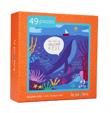 PUZZLE BALLENA AZUL (49 PIEZAS)
