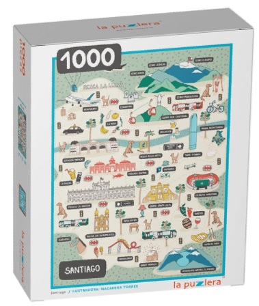 PUZZLE MAPA SANTIAGO (1000 PIEZAS)