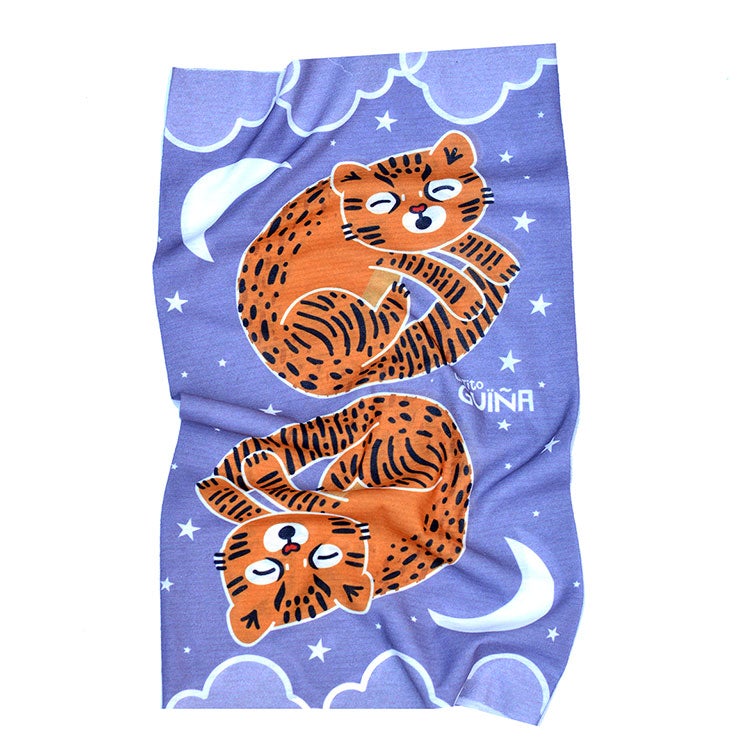 BANDANA INFANTIL GATO GUIÑA (LILA)
