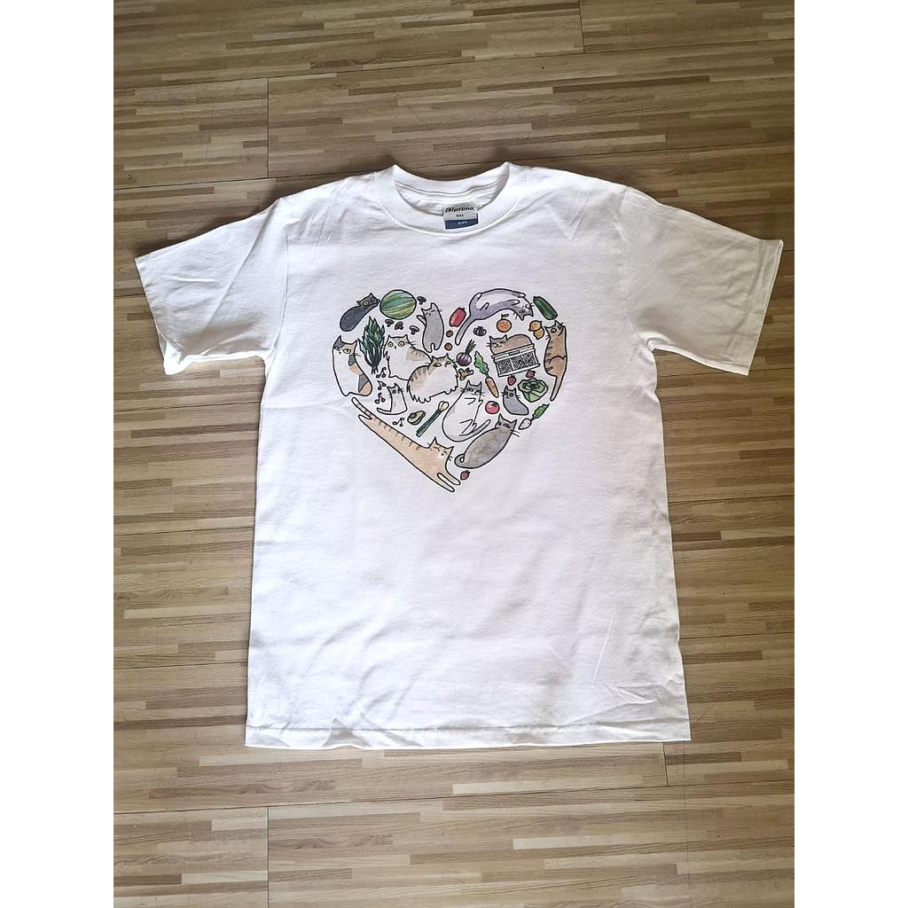 POLERA GATO CORAZON (GATOS DE LA VEGA)