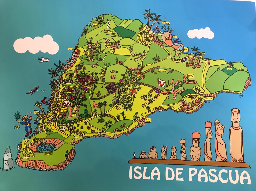 AFICHE ISLA DE PASCUA (50X70CM)