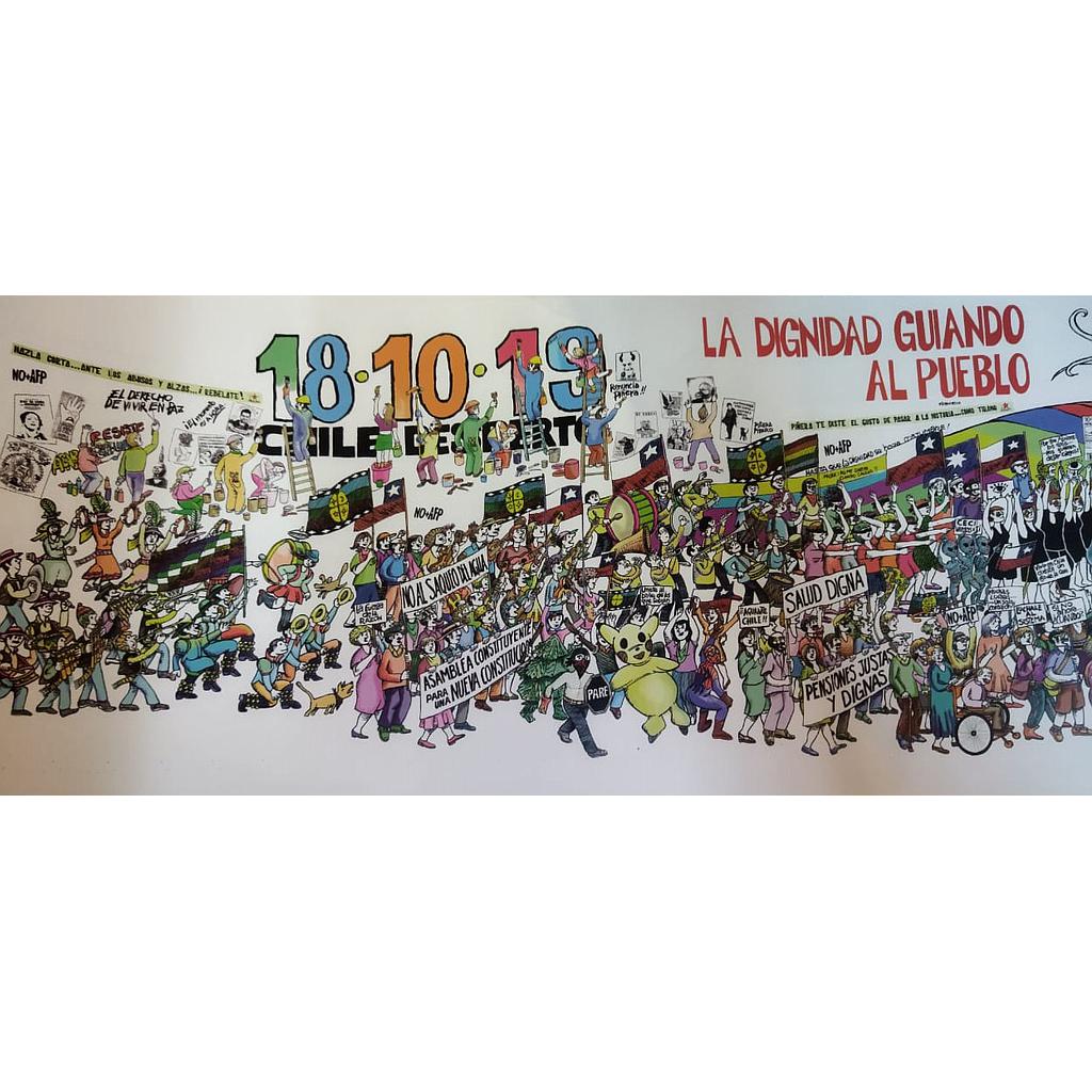 AFICHE LA DIGNIDAD GUIANDO AL PUEBLO (100 x 32)