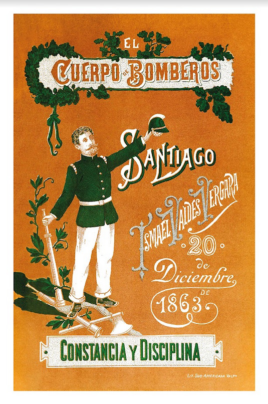POSTAL NOSTALGIA NACIONAL AFICHE CUERPO DE BOMBEROS