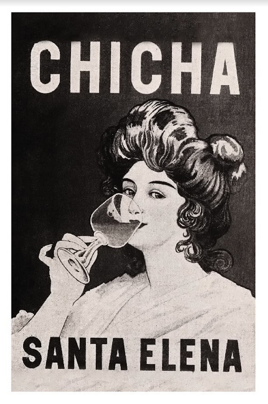 POSTAL NOSTALGIA NACIONAL GRAFICA PUBLICITARIA CHICHA SANTA ELENA