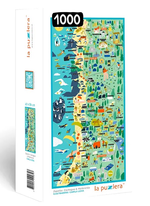 PUZZLE MAPA ZAPALLAR / CACHAGUA / MAITENCILLO 1000 PIEZAS