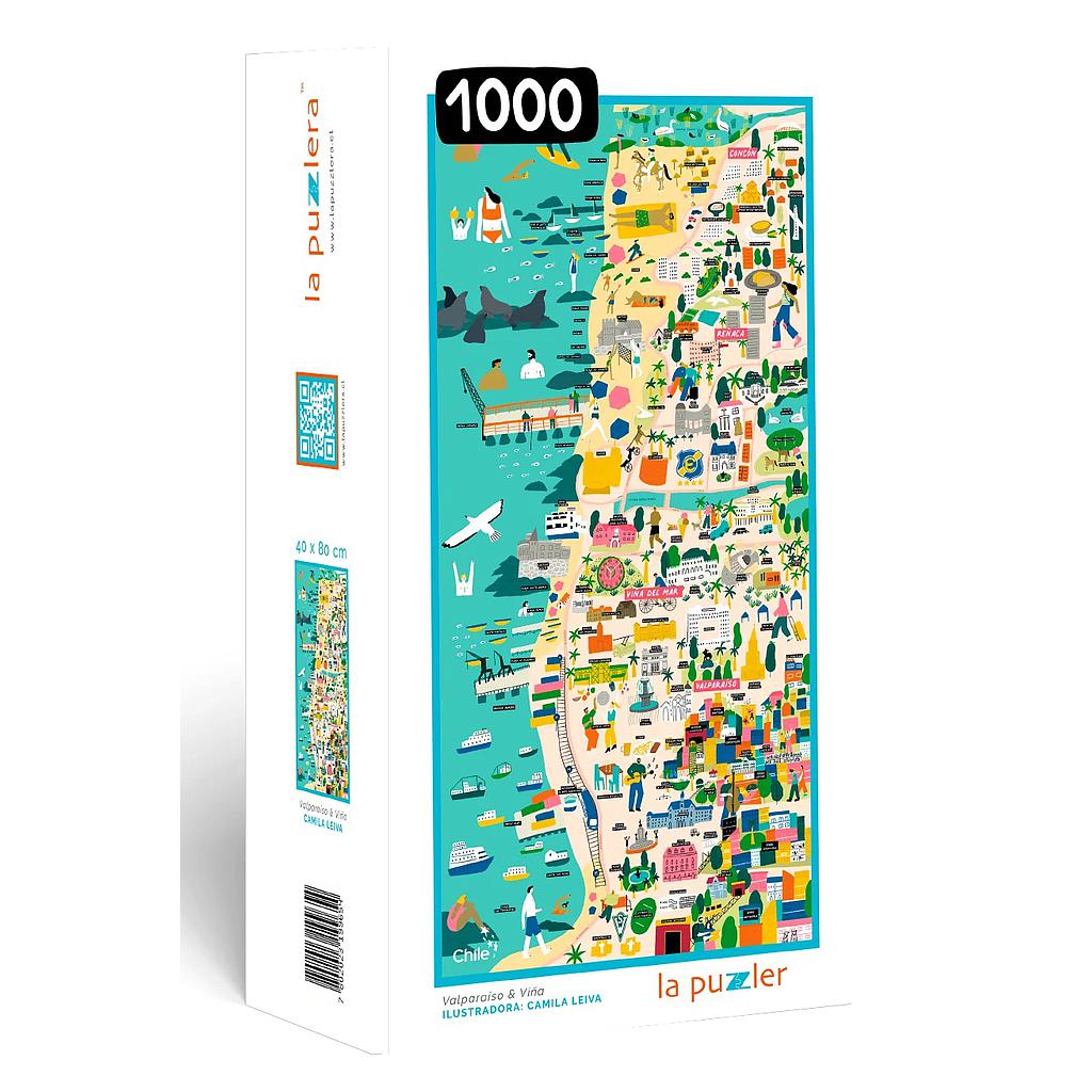 PUZZLE MAPA VALPARAISO / VIÑA DEL MAR 1000 PIEZAS