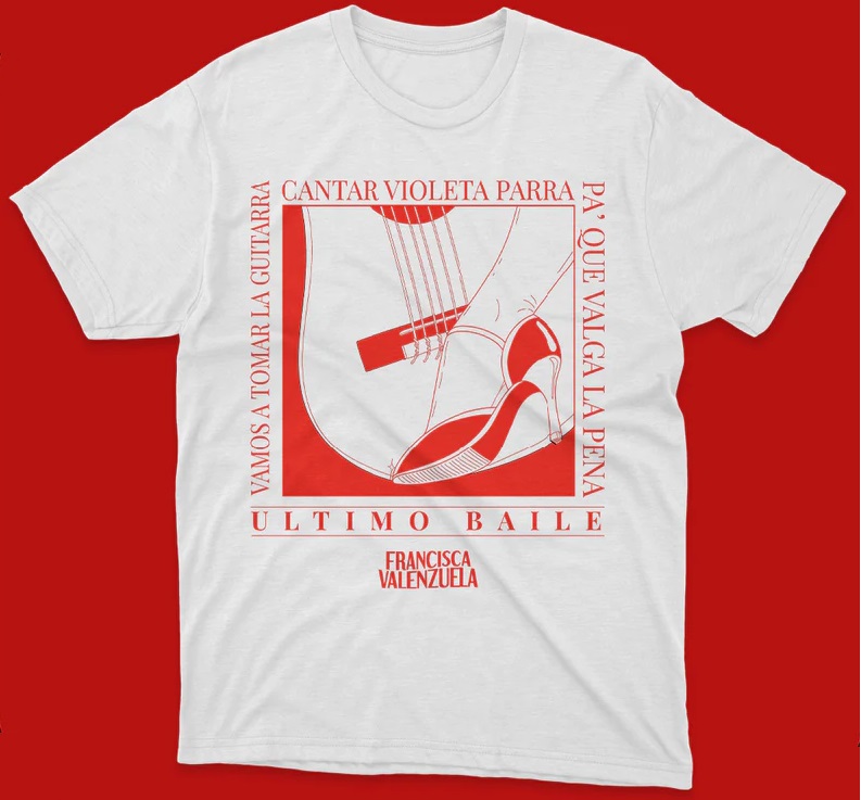 POLERA FRANCISCA VALENZUELA ULTIMO BAILE BLANCA/ROJA