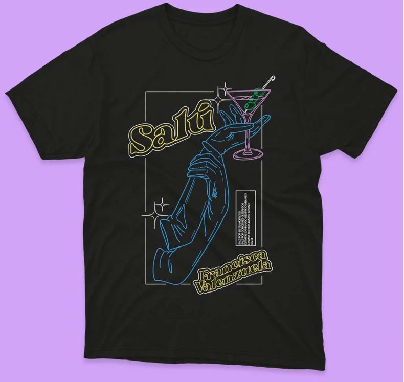 POLERA FRANCISCA VALENZUELA SALU NEGRO/NEGRO