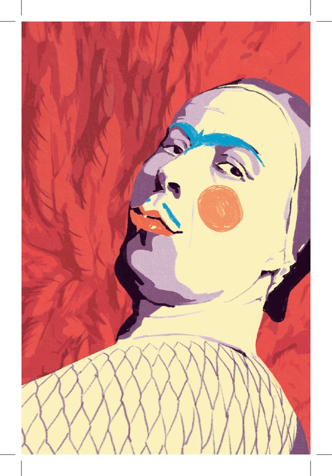 POSTAL PERSONAJES PEDRO LEMEBEL