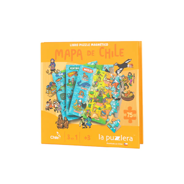 PUZZLE MAGNETICO MAPA DE CHILE 75 PIEZAS