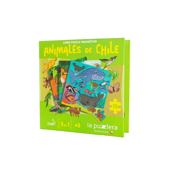 PUZZLE MAGNETICO ANIMALES DE CHILE 75 PIEZAS