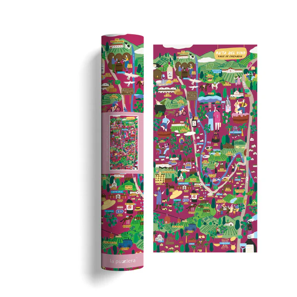 MAPA ILUSTRADO RUTA DEL VINO