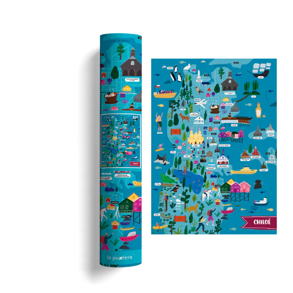 MAPA ILUSTRADO CHILOE | LA TIENDA NACIONAL