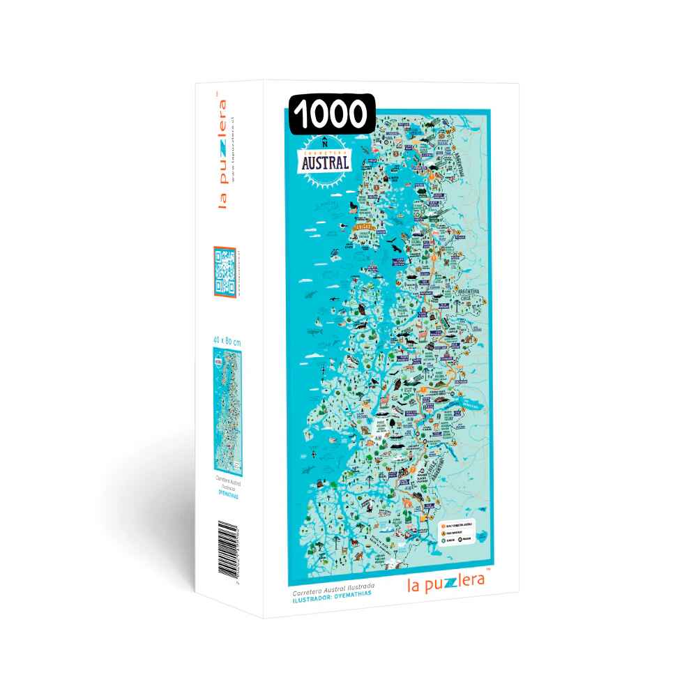 PUZZLE CARRETERA AUSTRAL ILUSTRADA (1000 PIEZAS)