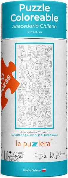 PUZZLE COLOREABLE ABECEDARIO CHILENO (200 PIEZAS)