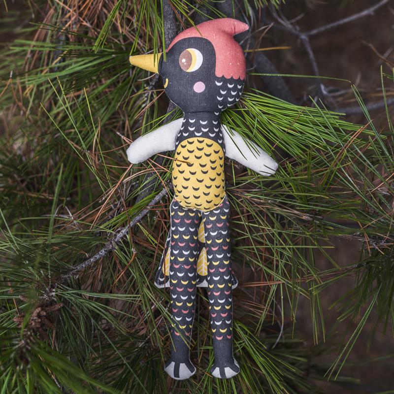 MUÑECO PAJARO CARPINTERO