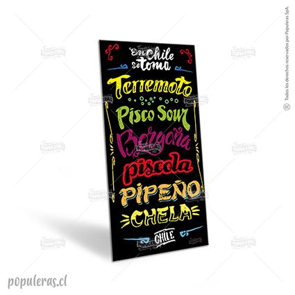 CARTEL CHICO EN CHILE SE TOMA (COLOR) (35 x 18)